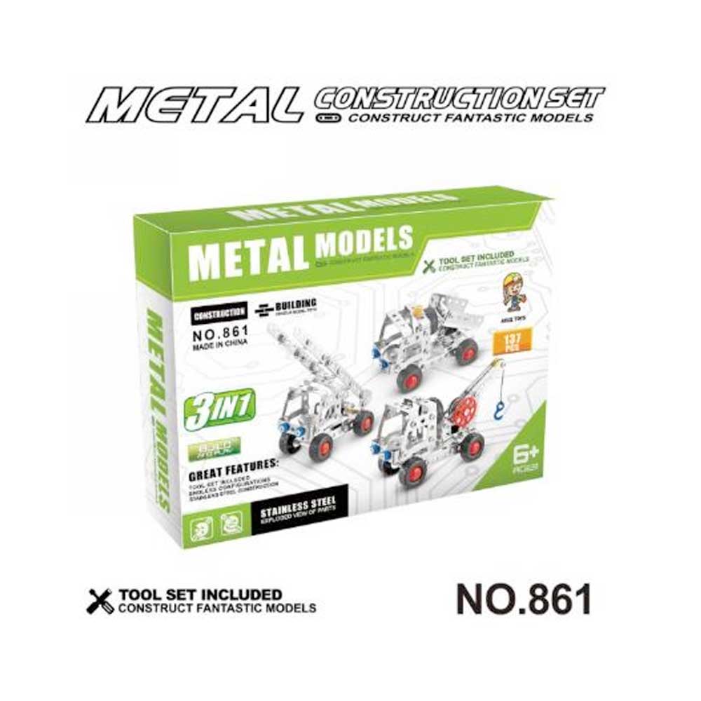 Waya 3-In-1 Metal Models Truck 137 pcs Set
