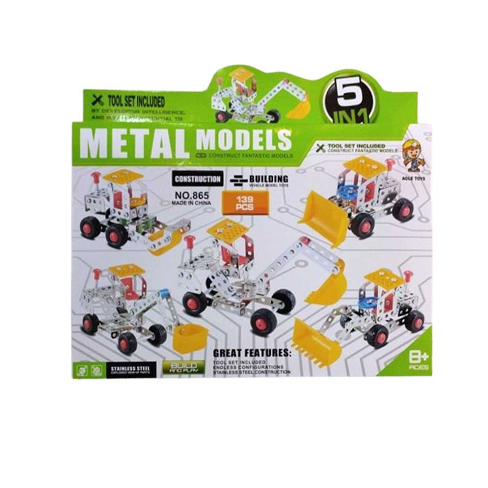 Waya 5-In-1 Metal Models Construction - 139 pcs set