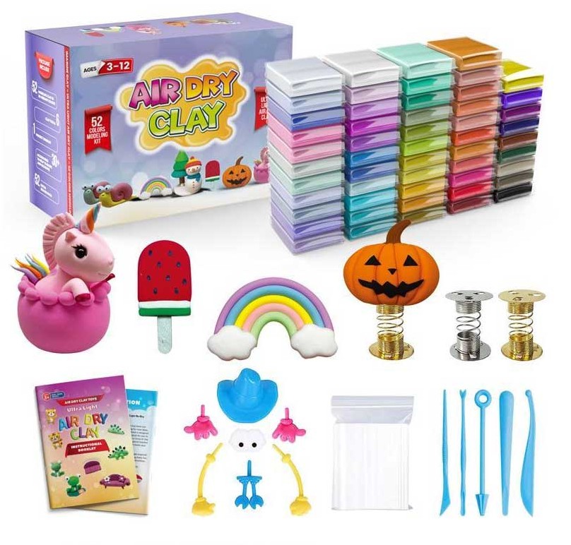 Waya 52 Color Air Dry Clay Set