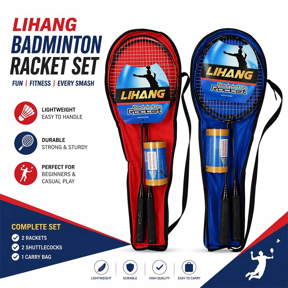 Waya Bucket-Packed Badminton Rackets