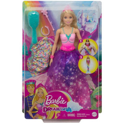 Barbie Dreamtopia 2-in-1 Princess to Mermaid Fashion Transformation Doll