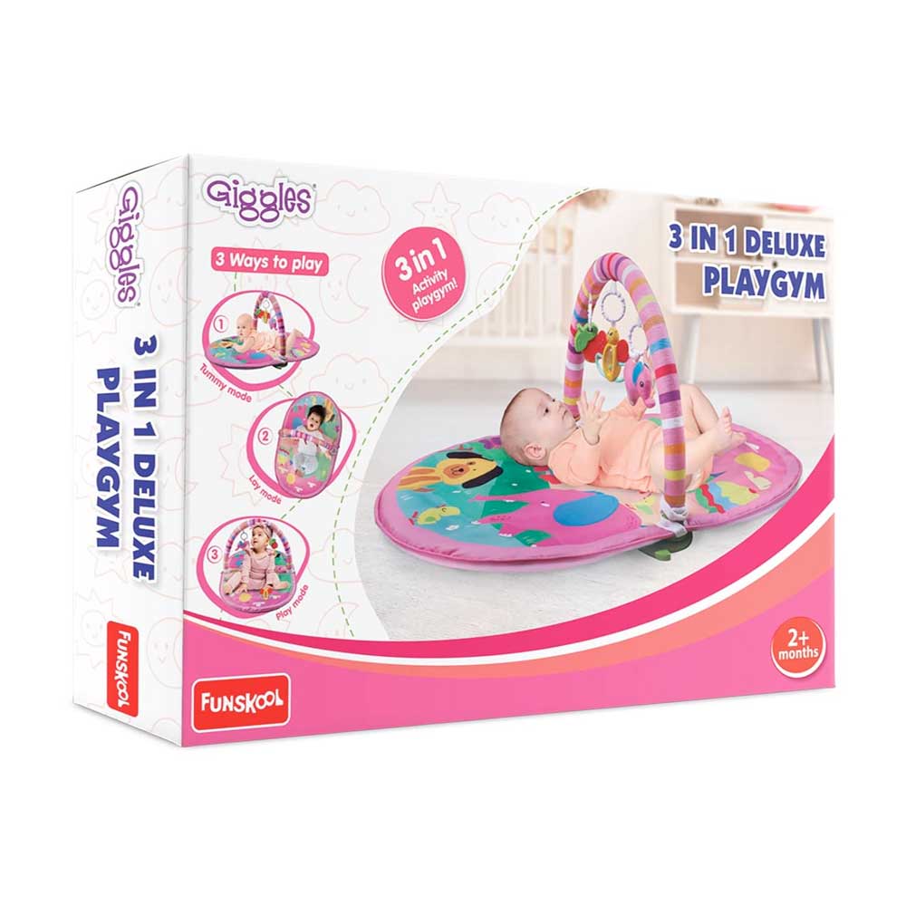 Funskool 3 In 1 Deluxe Playgym - Pink