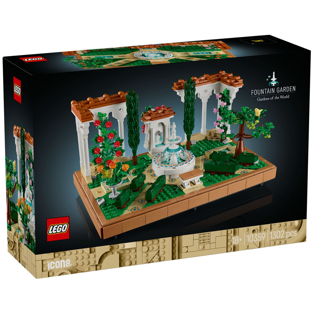 Lego Icons Fountain Garden
