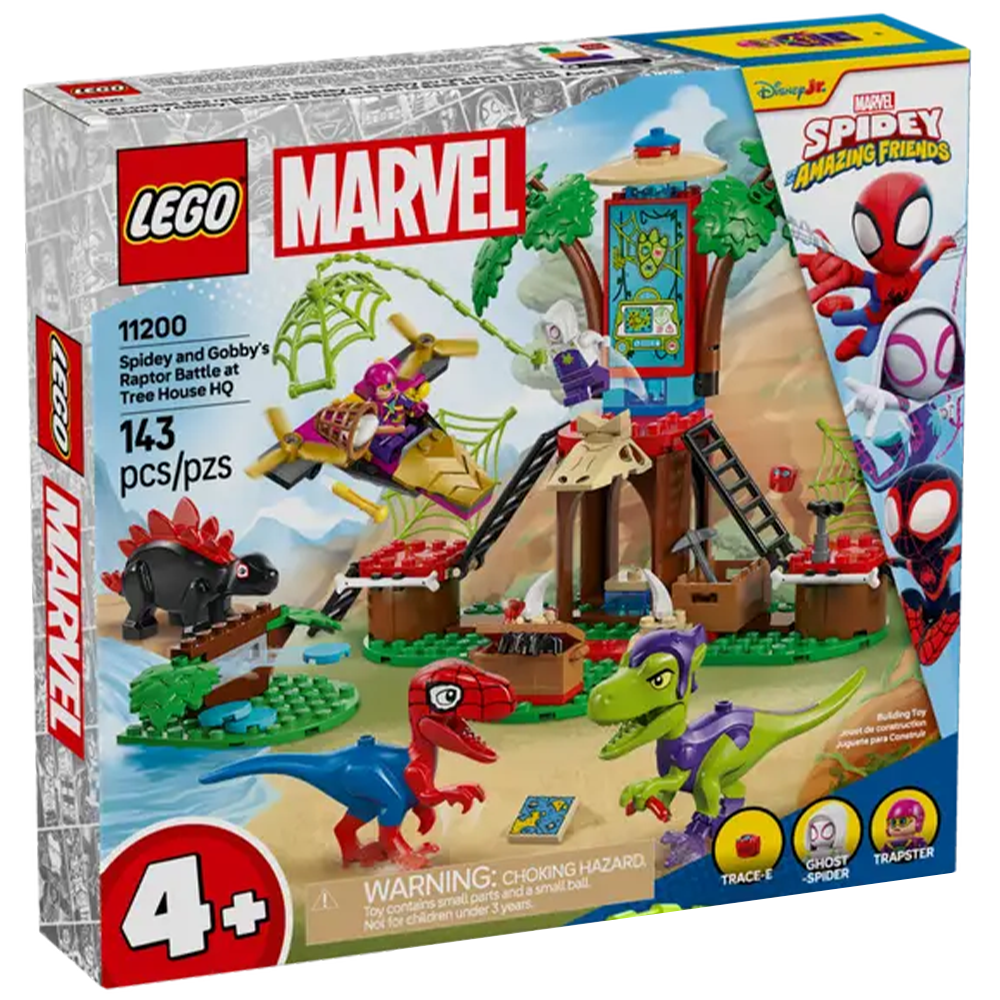 Lego Spidey Spidey And Gobby'S Raptor Battle At Tree