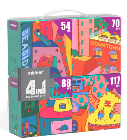 Mideer 4 In 1 Puzzle The Magic City