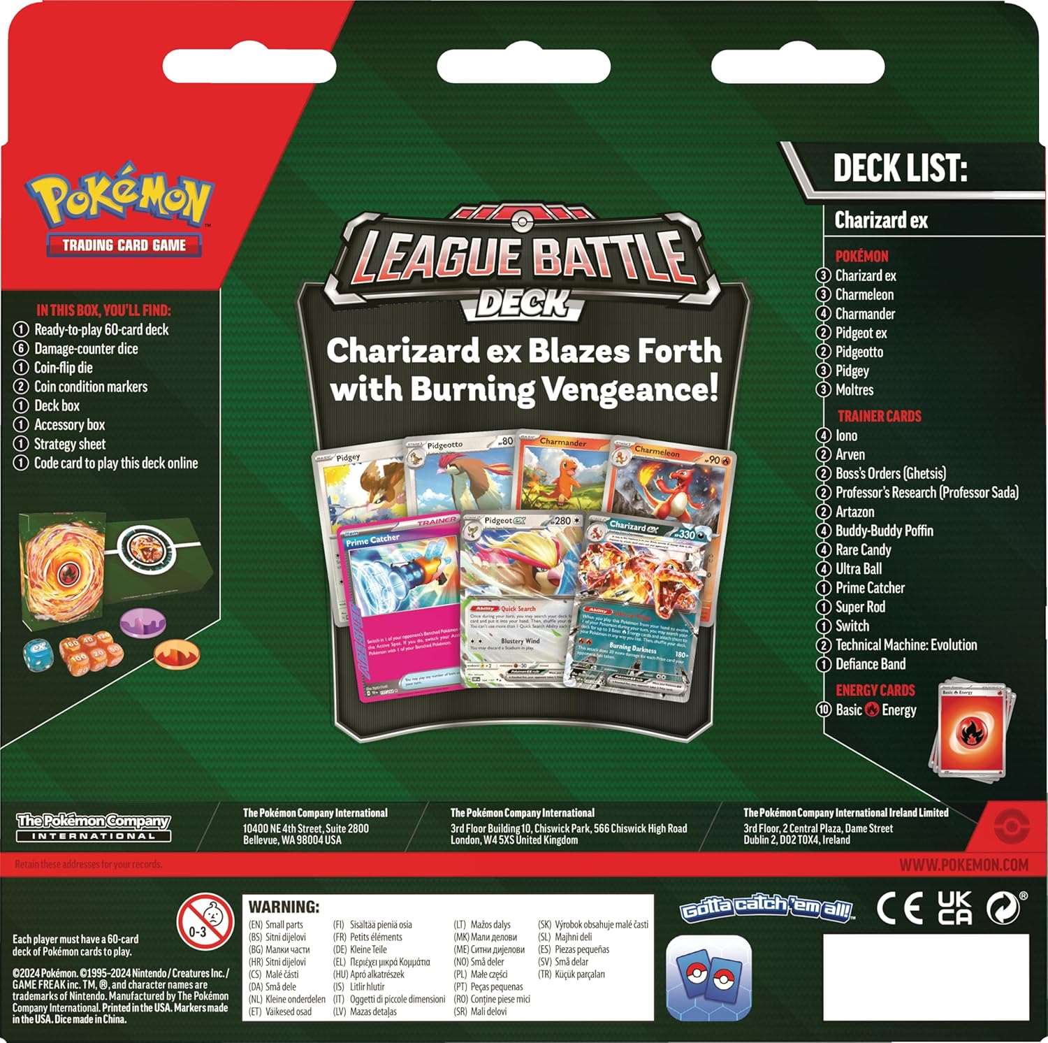 Pokemon TCG – Charizard ex- 60 Card League Battle Ceck